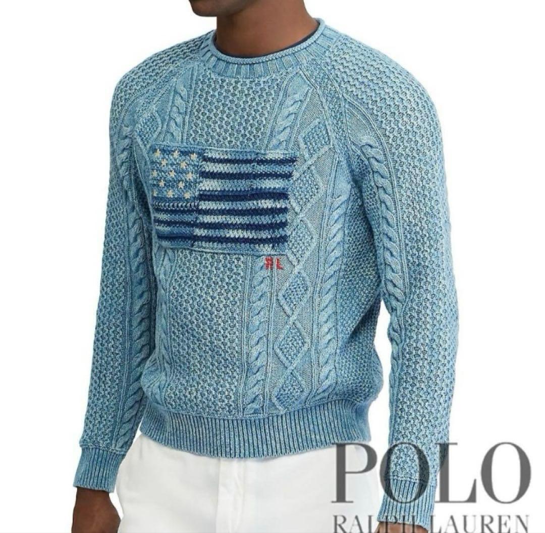 Polo Ralph Lauren フラグニットXS インディゴ POLO RALPH LAUREN（ポロ・ラルフローレン） ポロ ラルフローレン