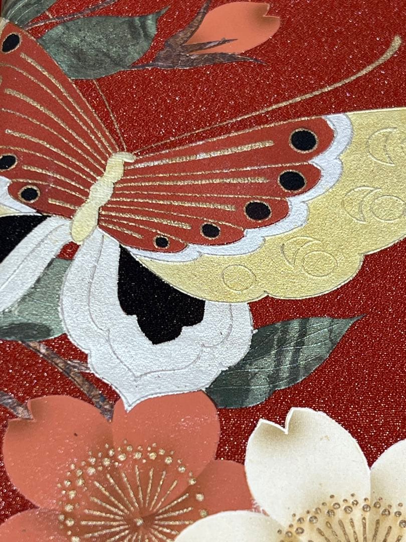 振り袖 フルセット 長襦袢付 成人式 金彩加工 ラメ入り 焼箔 長尺袋帯