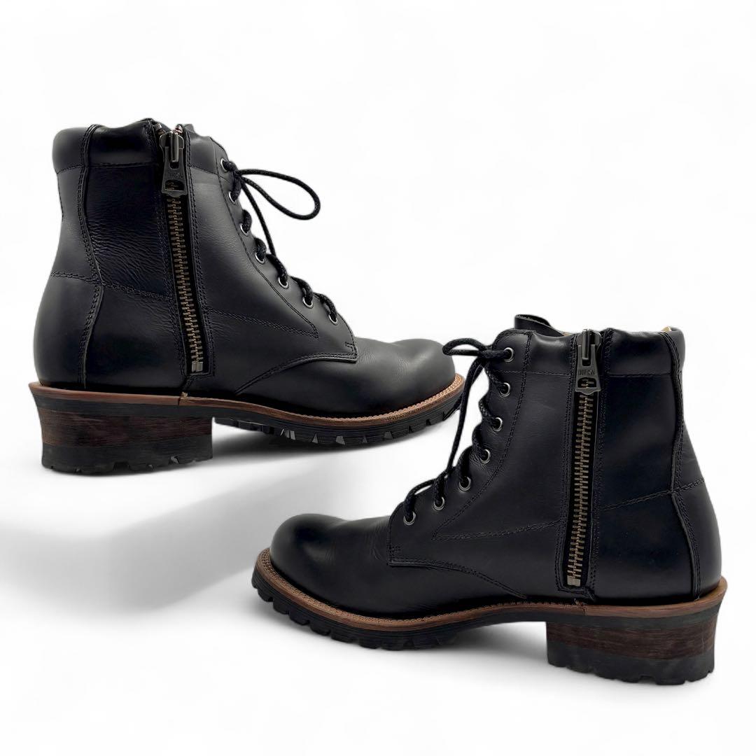 極美品】 スローウェアライオン サイドジップ ブーツ 9E ブラック