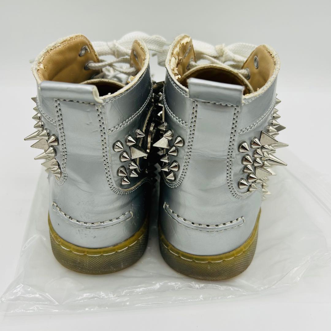 クリスチャンルブタン メンズ シルバースタッズ スニーカー 42