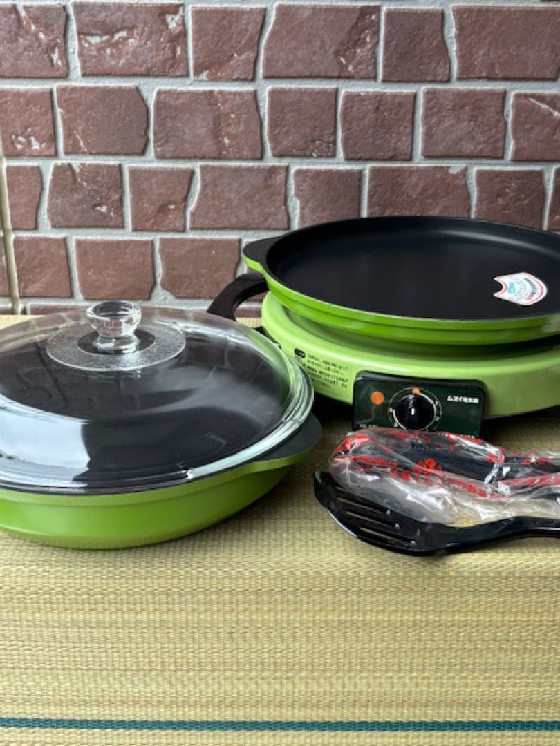 ムスイ 電気鍋 HX-038 動作品 取説・紙箱付 長期保管 未使用品 無水鍋