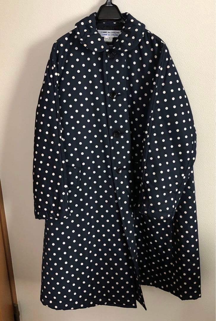 コムコム水玉模様 コート　ネイビー　S MAREE REVERSIBLE - ゴム引きコート – Mackintosh