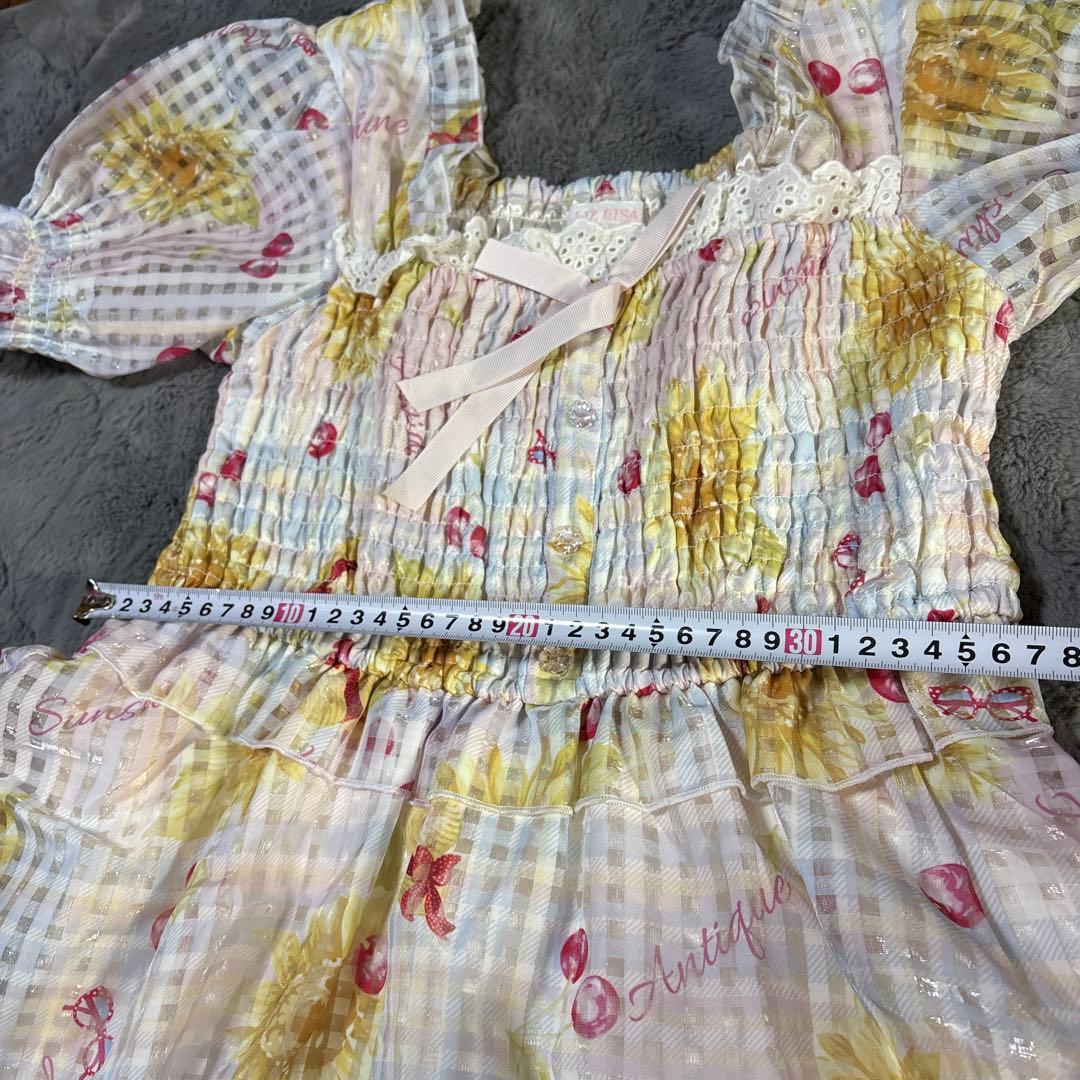 LizLisa 花柄チェックミニワンピース 半袖 - メルカリ