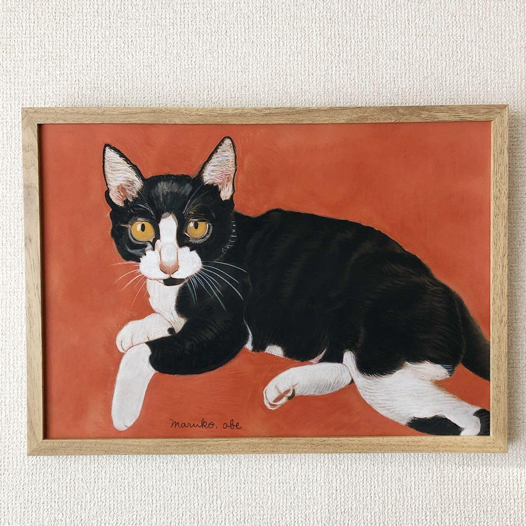 原画「ウメ18」《＋猫イラスト3枚無料プレゼント》猫イラスト - メルカリ