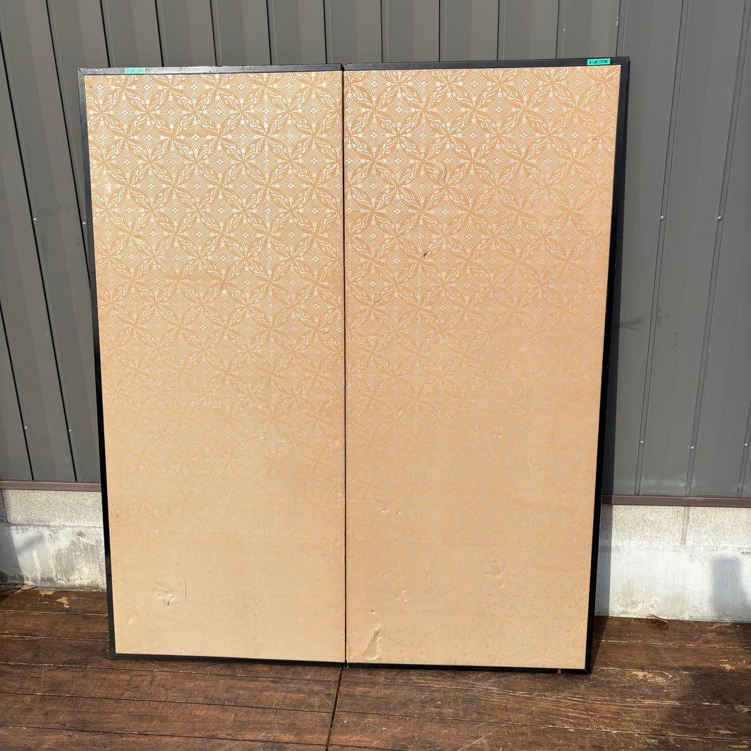 昭和レトロ 日本画 美人画 二曲屏風 白洋 落款あり 衝立 日本画家 白洋