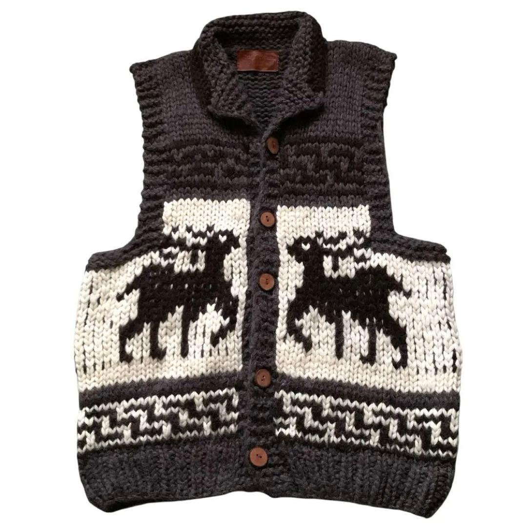 Cowichan Shepherd トナカイ柄カウチンニットベストXXL - メルカリ