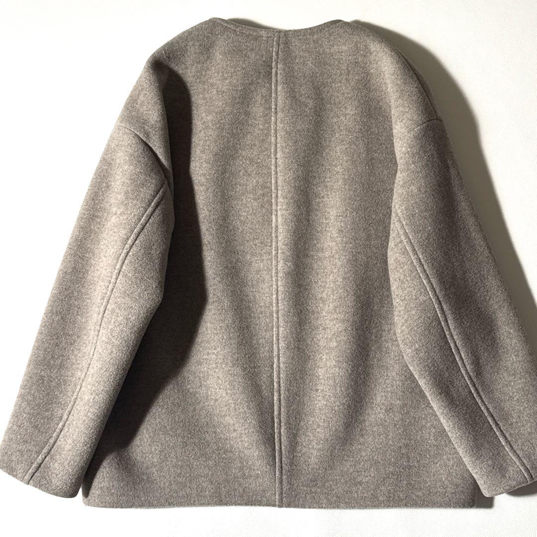 ばず 様ノーブル MTRカラーレスジップショートコート ベージュ 32