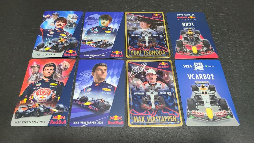 F1 レッドブル フェルスタッペン 角田裕毅 カード 8枚 セット - メルカリ