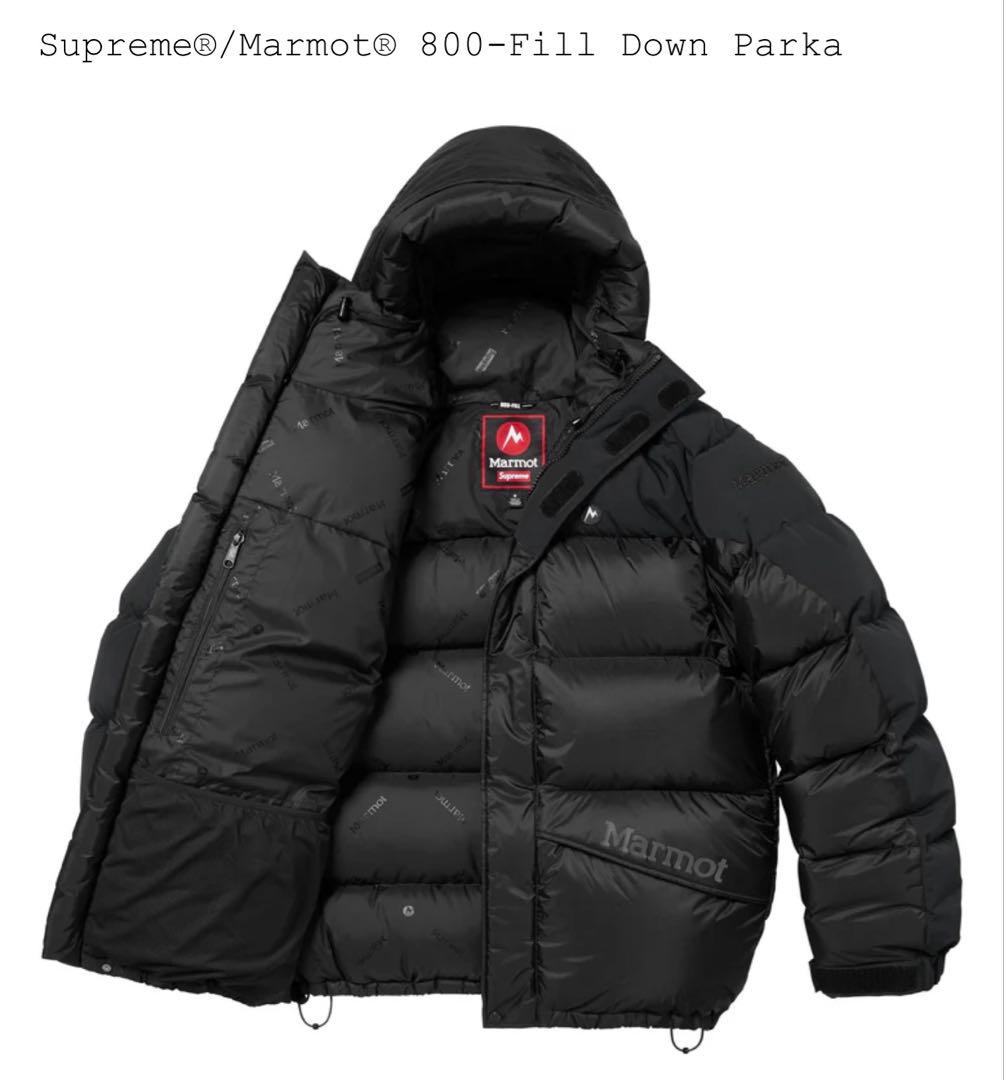 Supreme/Marmot 800-Fill Down Parka ブラック - メルカリ