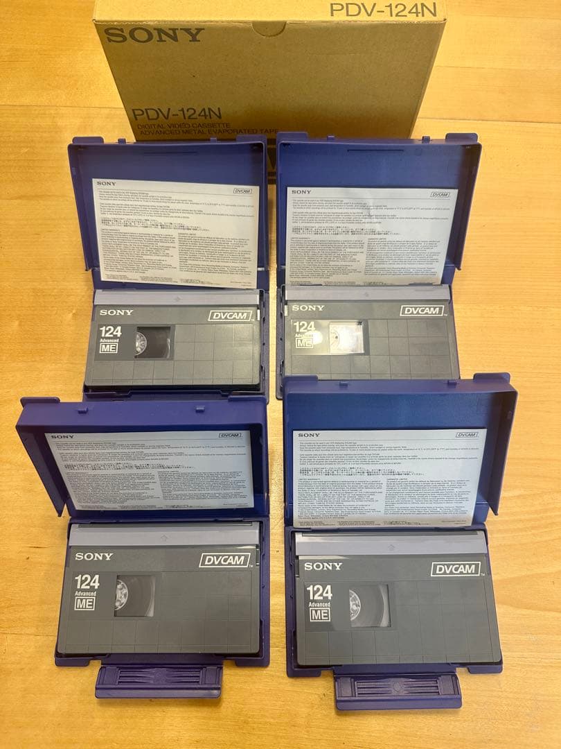 SONY DVCAM テープ PDV-124N 4本セット中古 使用僅少 - メルカリ