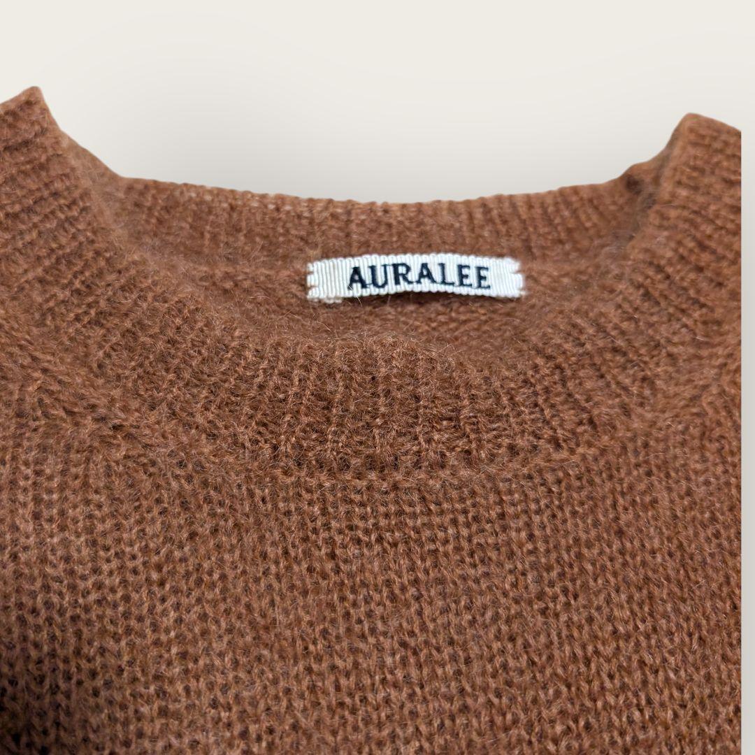 AURALEE オーラリー ブラウン クルーネックニットセーター サイズ3