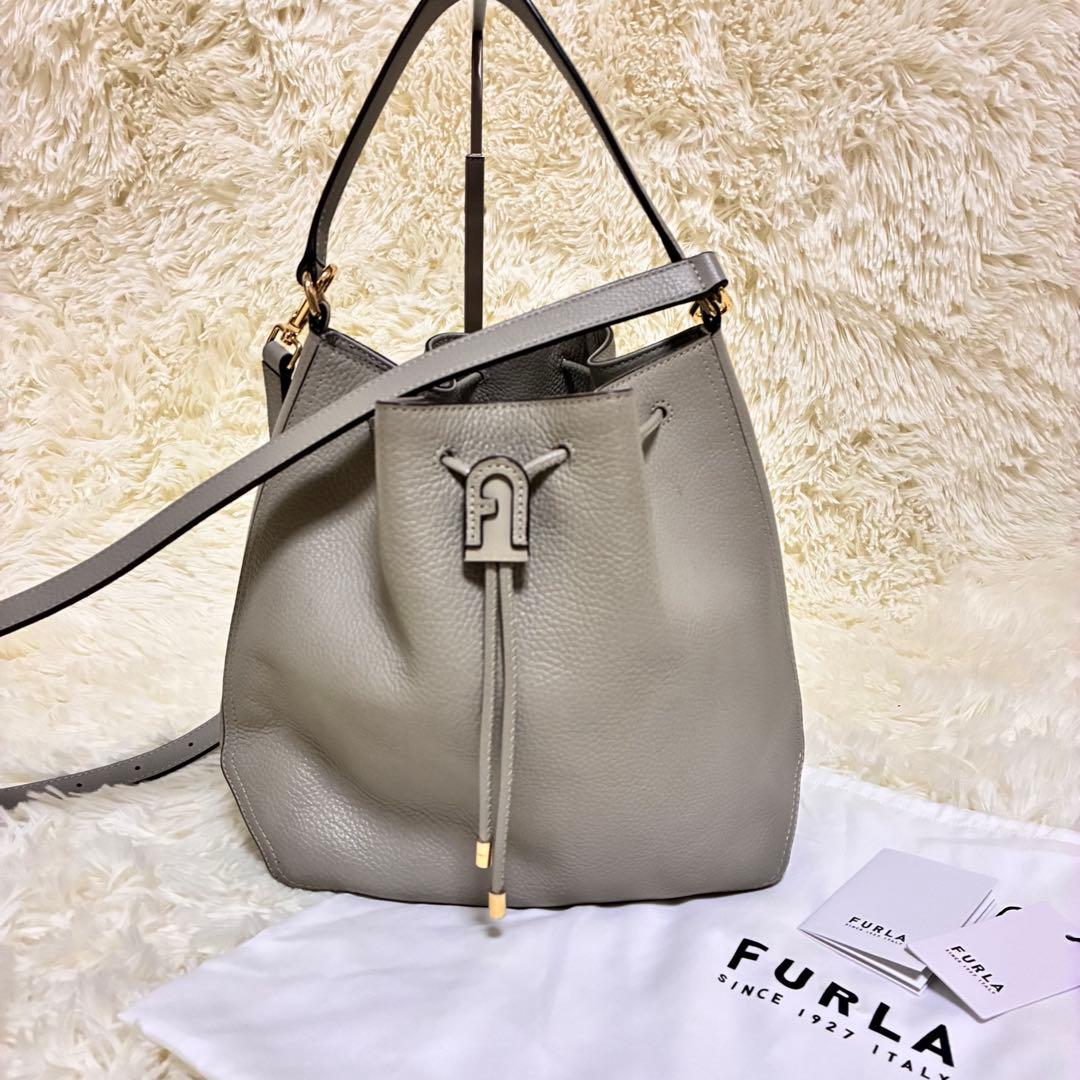 極美品✨フルラ アテナ バケット バッグ ショルダー 2way 保存袋