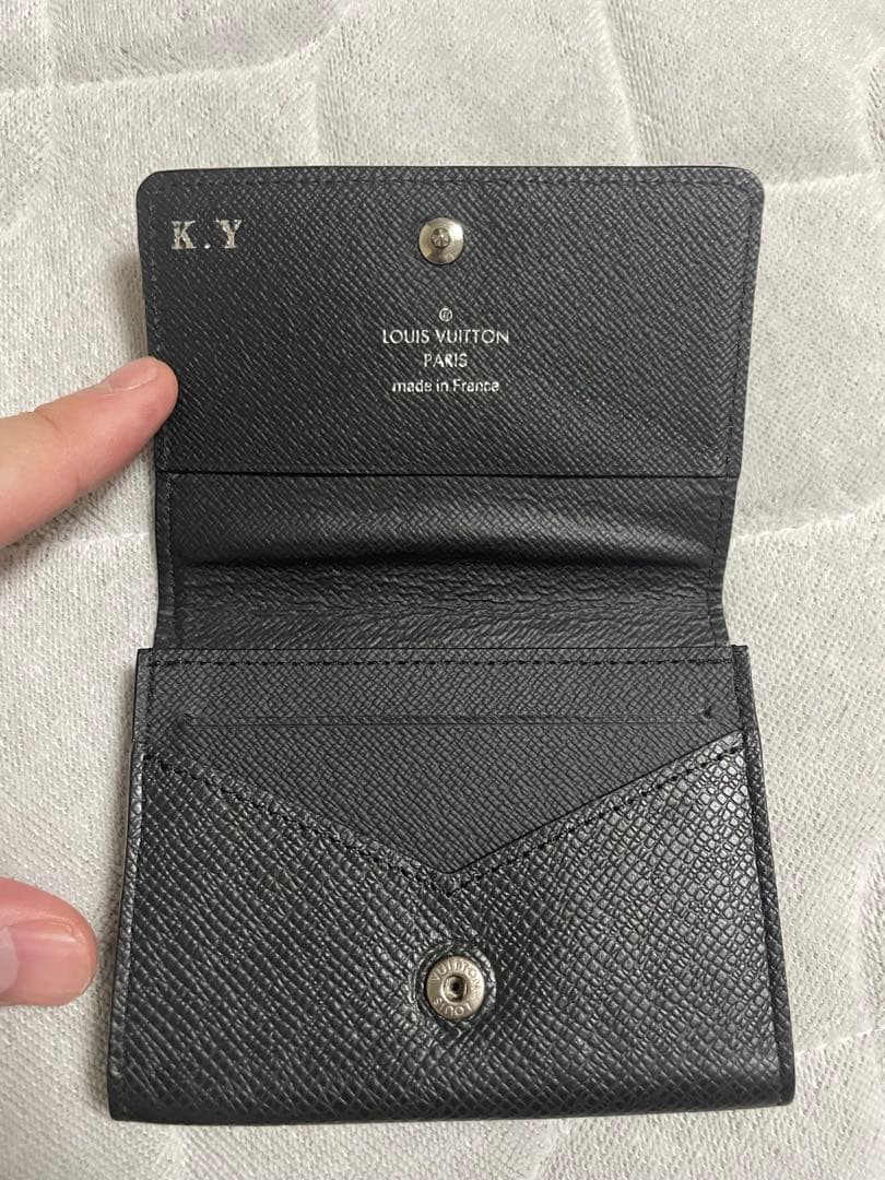 VUITTON ヴィトン　タイガー名刺入れ　（K.Y）ネーム入り 極上美品✨ルイヴィトン タイガ カードケース オーガナイザー 名刺入れ