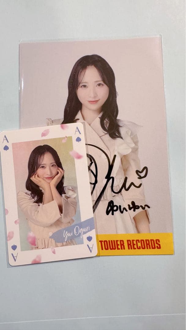AKB48 小栗有以 名残り桜 タワレコ特典ポストカード 直筆サイン - メルカリ