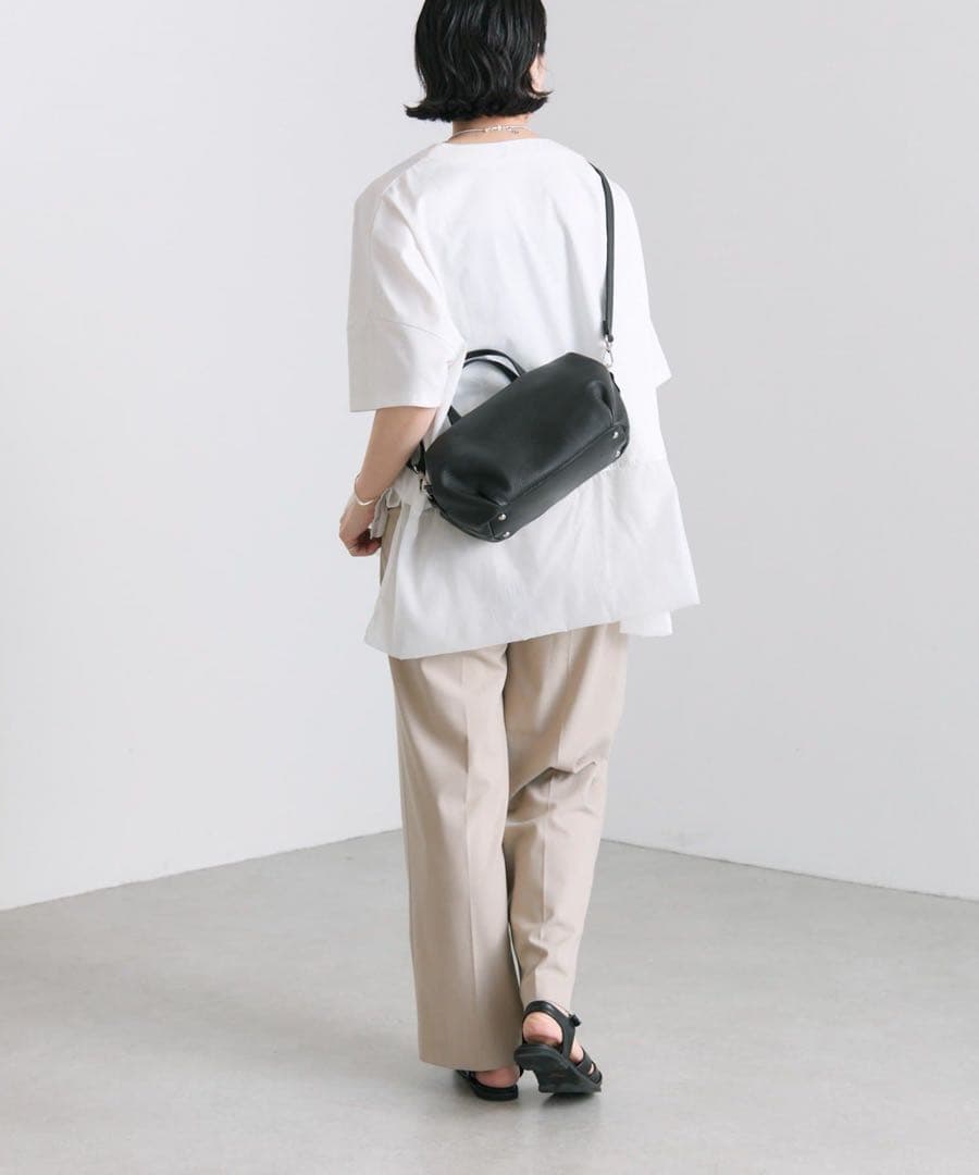 新品 イアパピヨネ ショルダー付きハニカムボストンバッグ《2way/本革》 黒