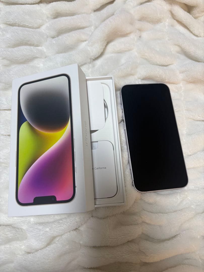 iPhone14 パープル 256GB SIMフリー 機能不良なし 箱付き