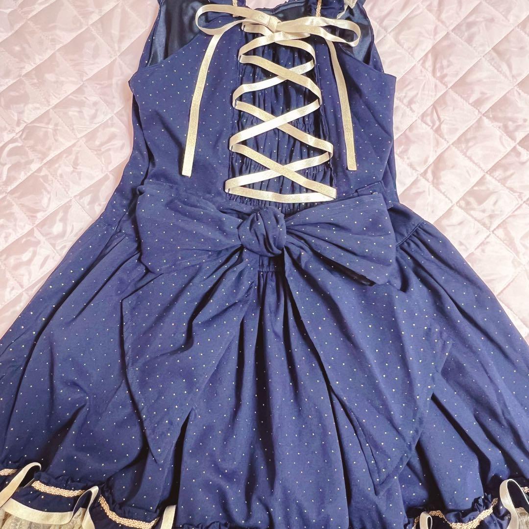 【最終お値下げ】美品　BABY, Twinkle girl ジャンスカ ネイビー