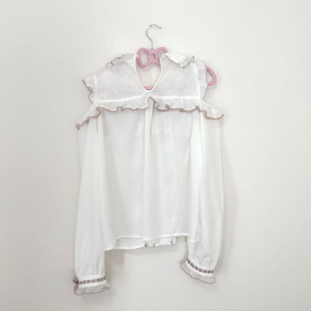 リズリサ LIZLISA BIGリボンオープンショルダーブラウス - メルカリ