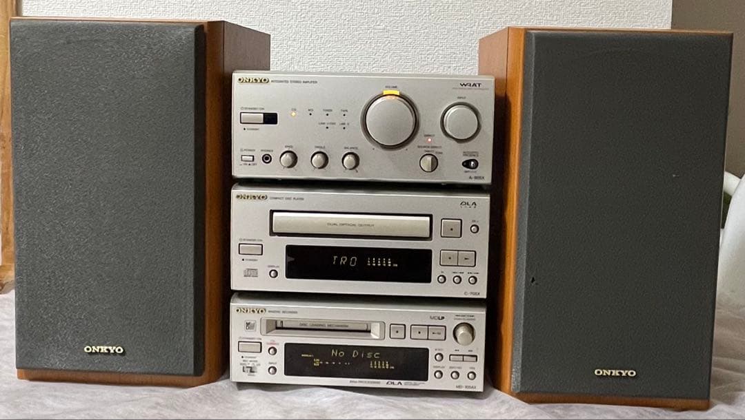 ONKYO INTEC205ミニコンポ システム INTEC（ONKYO） ONKYO BASE-TX5(S) INTEC205 ミニコンポ CD MD TUNER