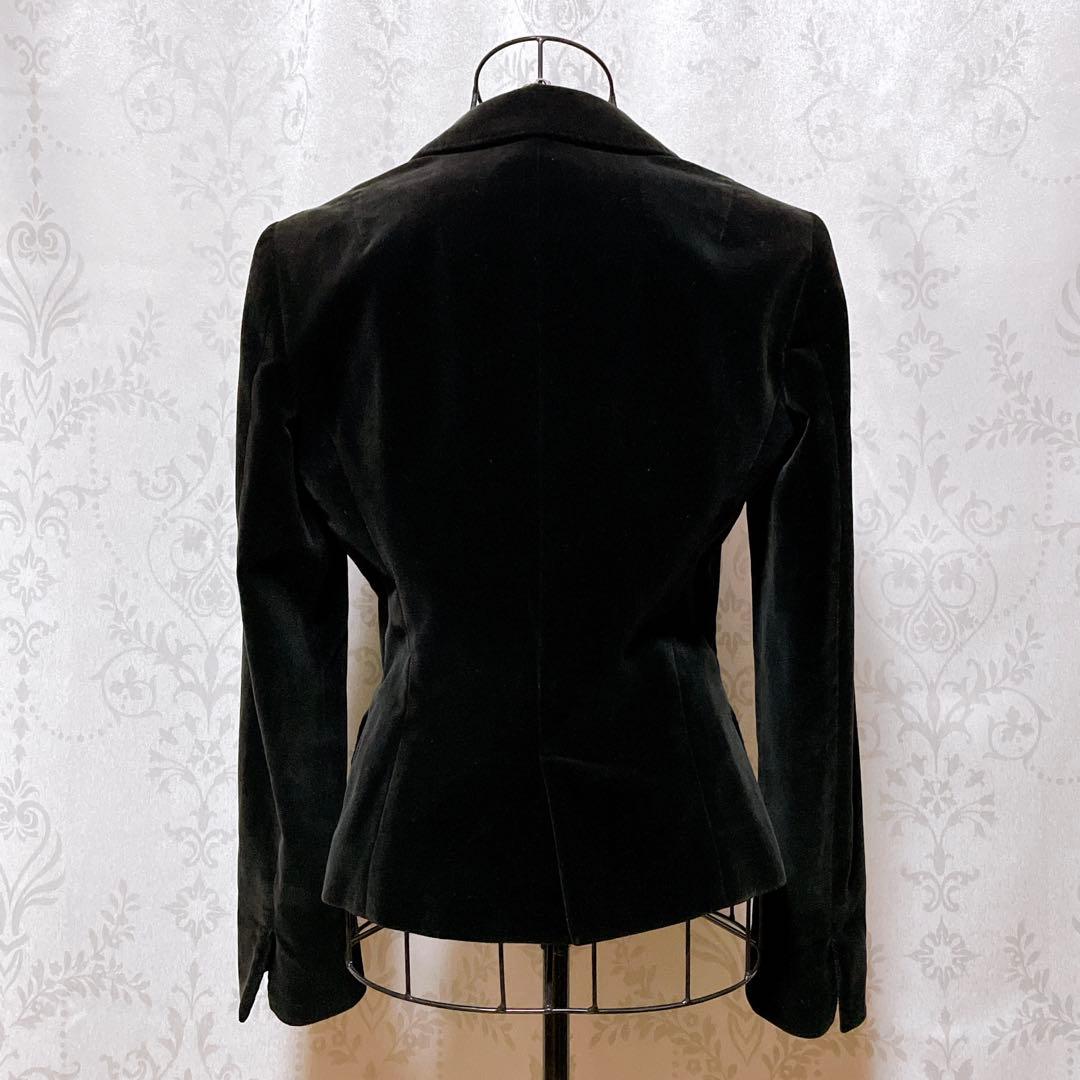 ベロア テーラードジャケット 黒 平成ギャルy2k nana ダークコア