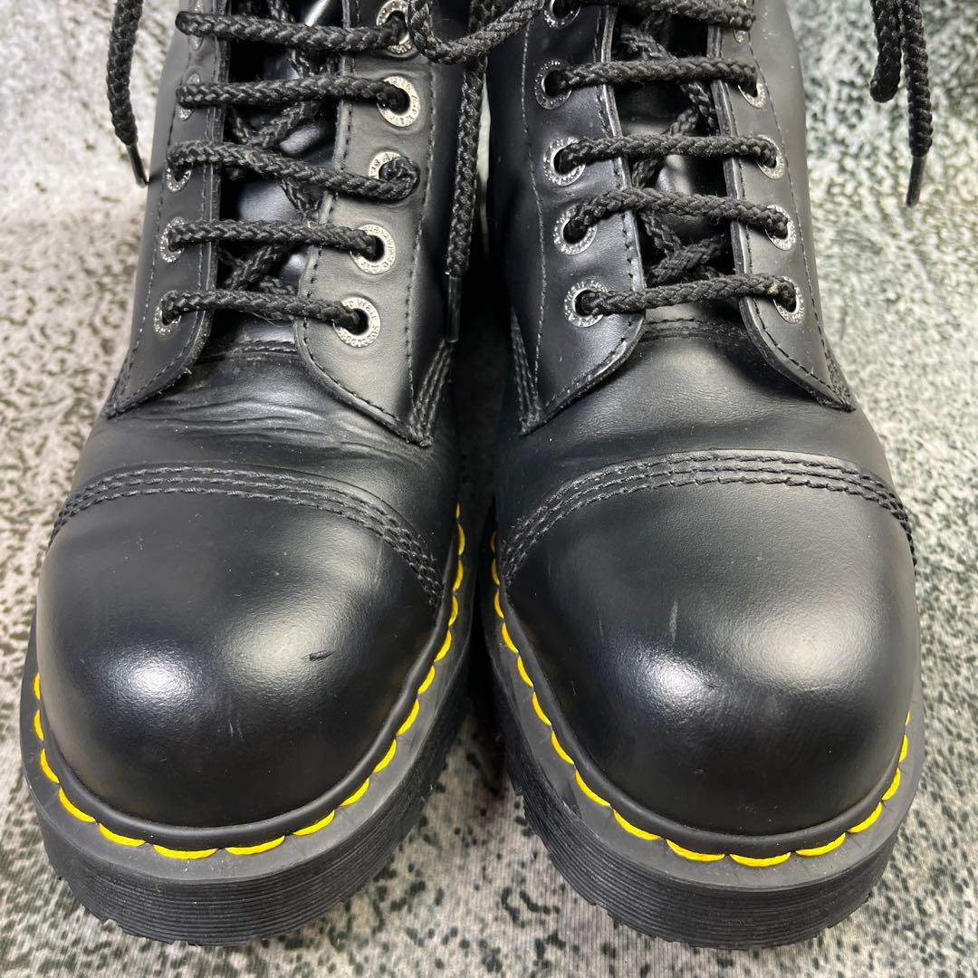ドクターマーチン クレイジーボム 10ホール スチールトゥ ブラック