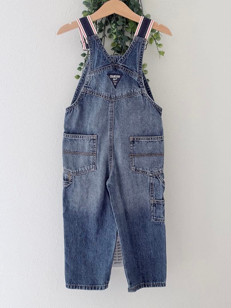 OshKosh B'gosh オシュコシュ デニムオーバーオール 3T - メルカリ