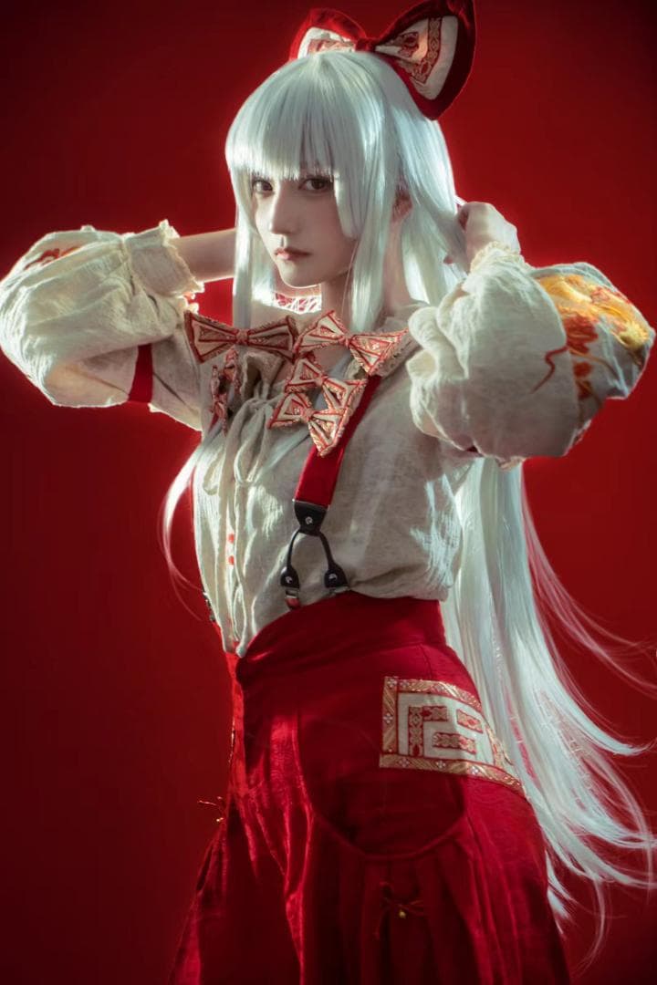 森森仙コスプレ東方Project コスプレ藤原妹紅 コスプレ衣装 - メルカリ
