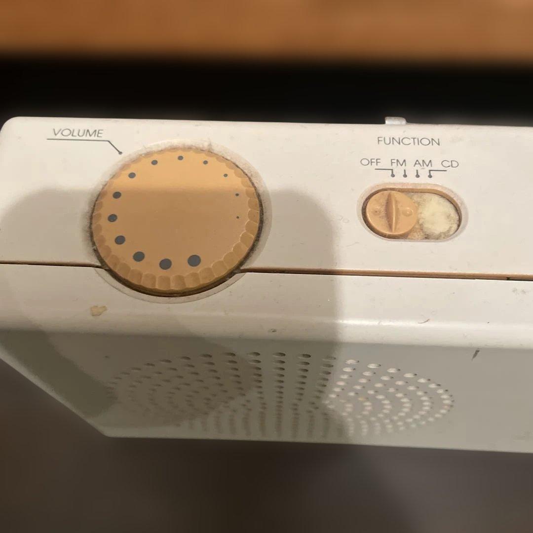 PanasonicCDプレイヤーラジオ付きお洒落ジャンク品