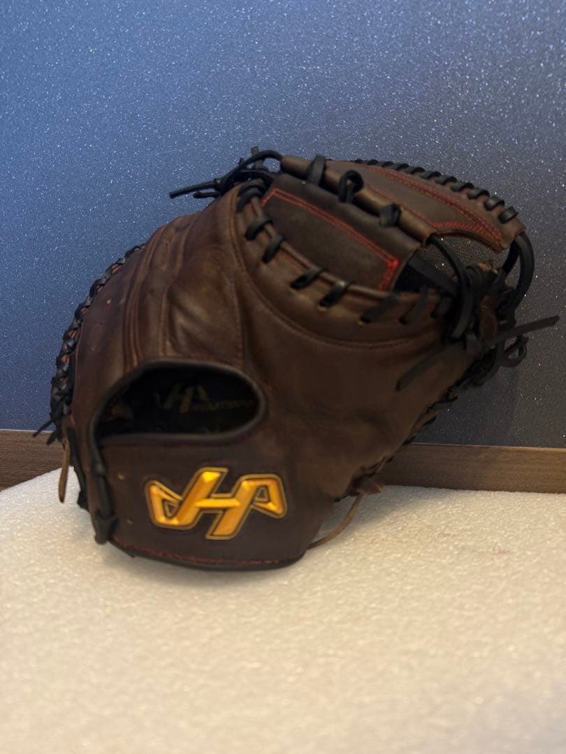 ★即戦力★ ハタケヤマ 一般硬式用 キャッチャーミット 全紐 ウェブ ヘリ革交換 ぐらぶ屋オリジナル hatakeyama ハタケヤマ 硬式キャッチャーミット