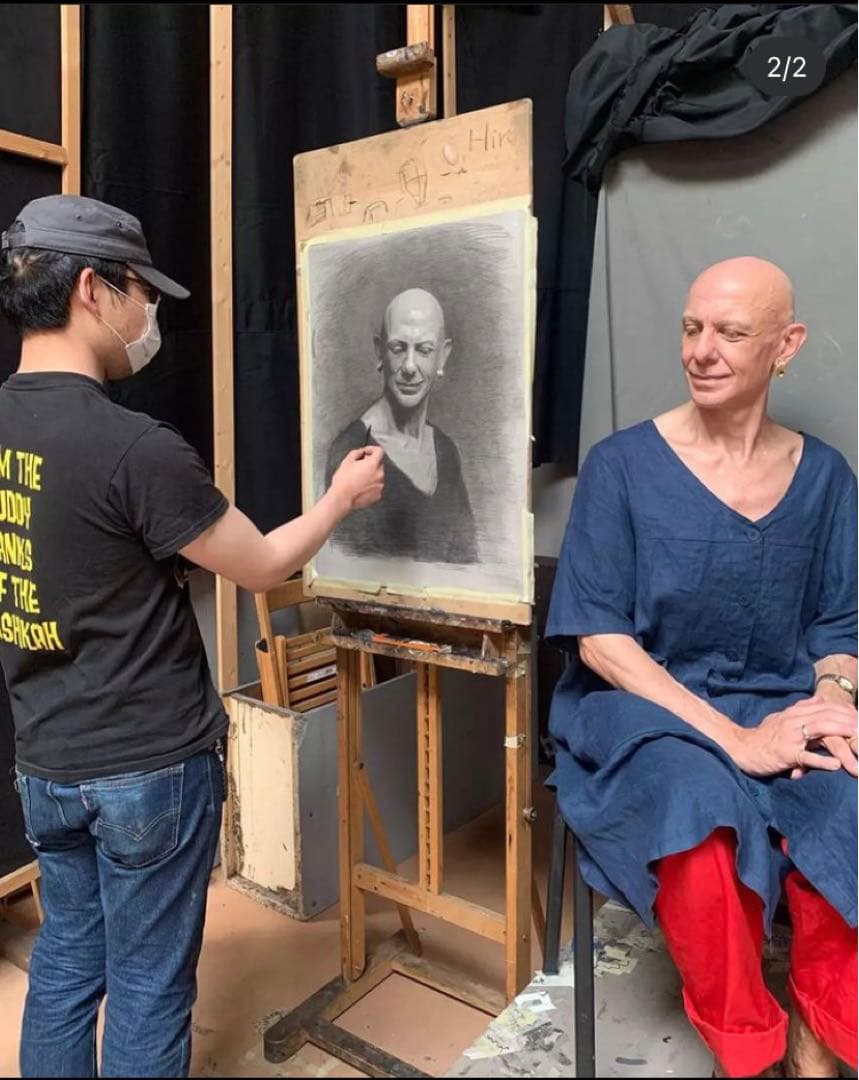 美人画 直筆 真作 デッサン 村上裕行作