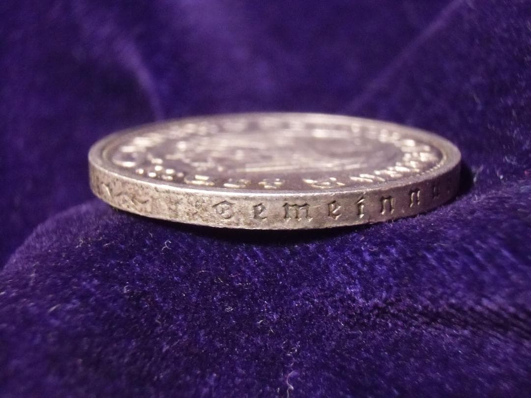 ⊞ドイツ軍＊1936年＊5マルク銀貨＊ミントマークE（実物）