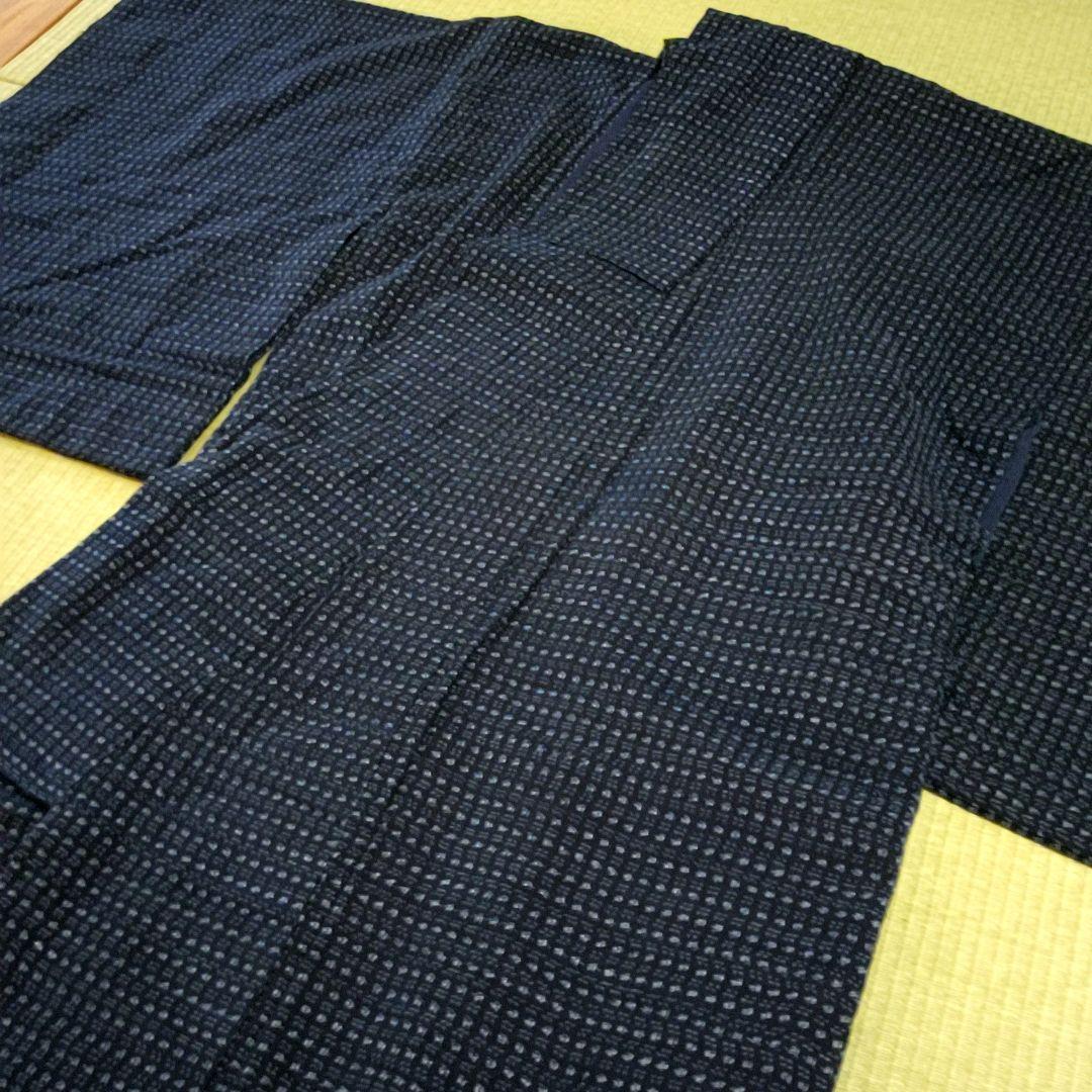 書生絣 木綿着物 まとめ売り 4点4柄 リメイク材料 古布 藍染め