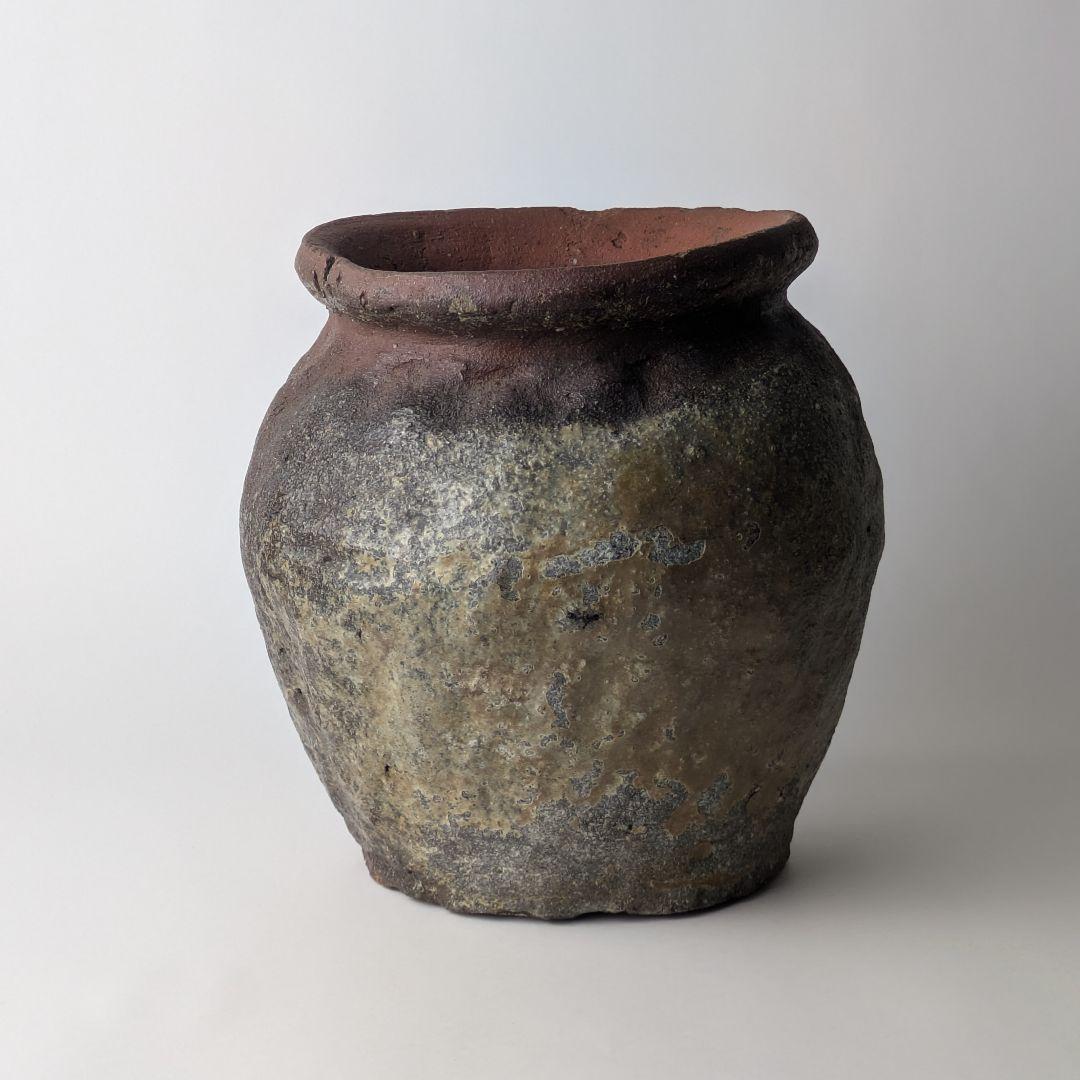 m*o様 常滑焼 灰釉 自然釉 壺 不識壺 お歯黒壺 花生 古常滑 六古窯 骨董 自然釉壺 文化遺産オンライン