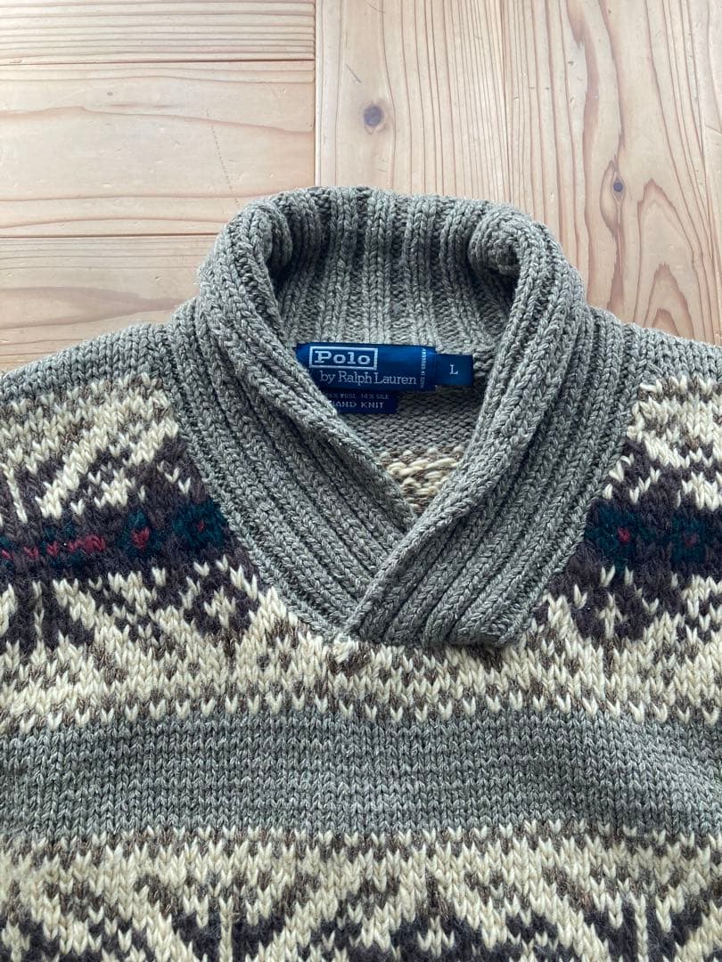 Ralph Lauren ラルフ L ハンドニット カウチン ネイティブ90s 90s POLO