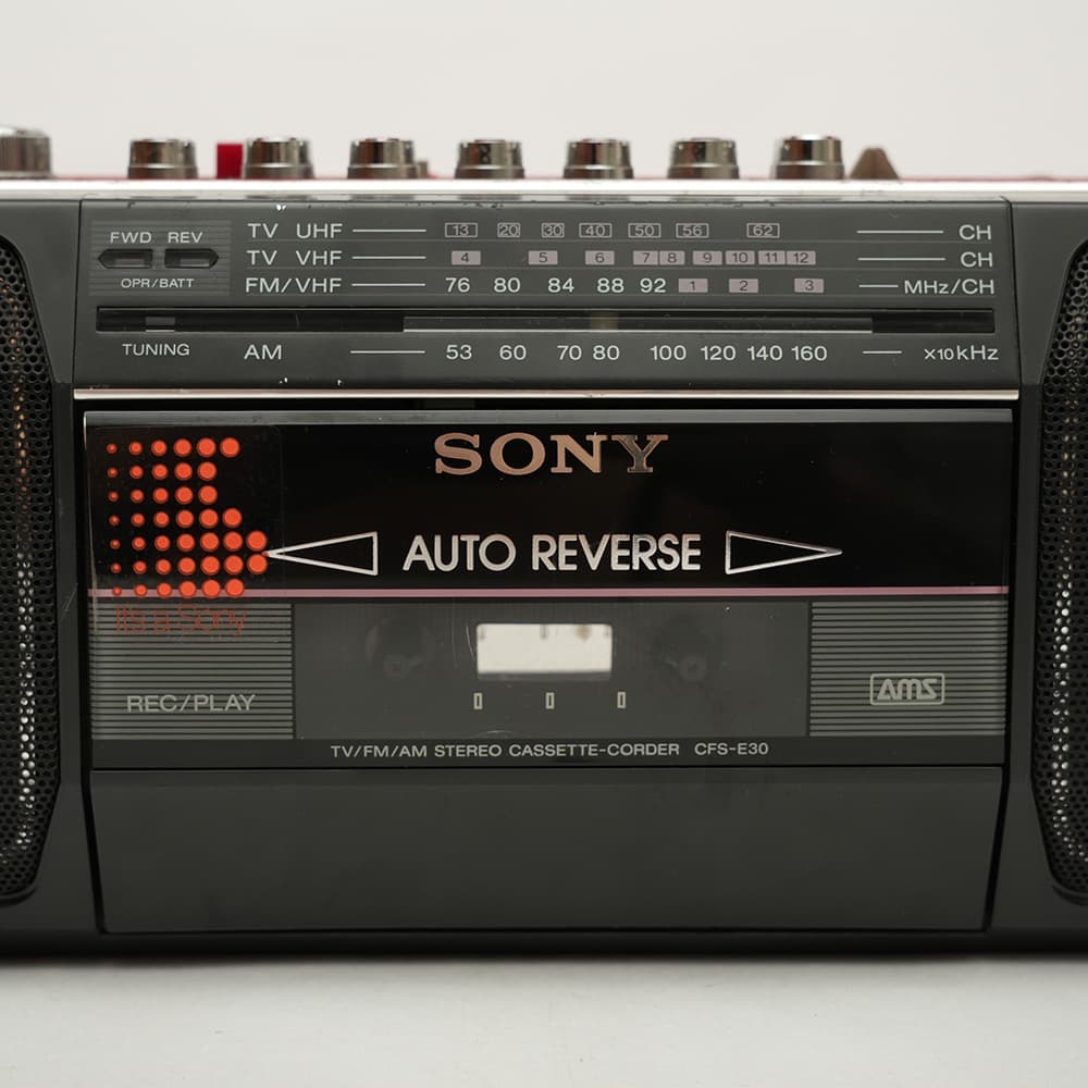 SONY ソニー ラジカセ CFS-E30 レッド ジャンク 昭和レトロ 80s - メルカリ
