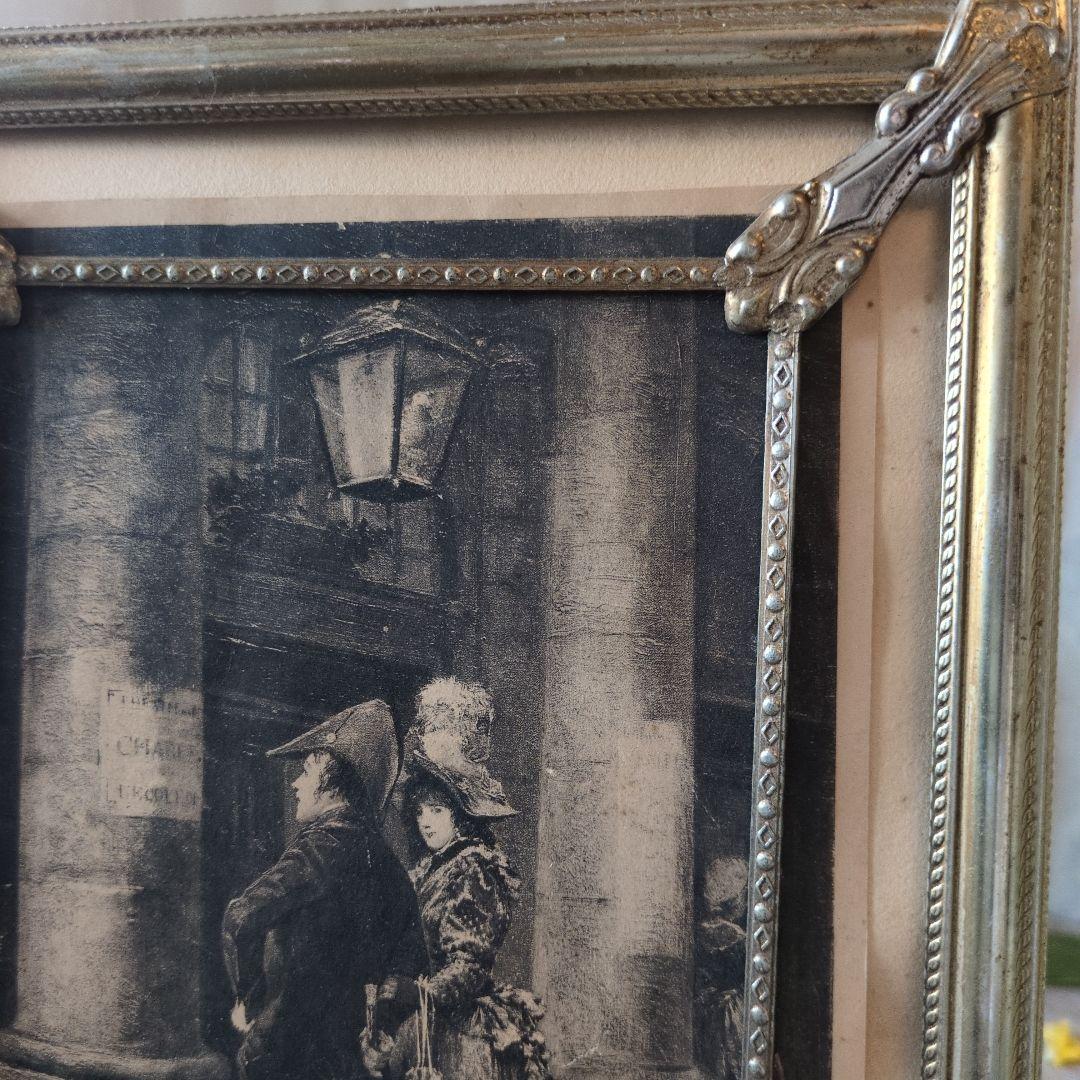 フランス アンティーク フレーム ナポレオン 銅版画 セット フォト