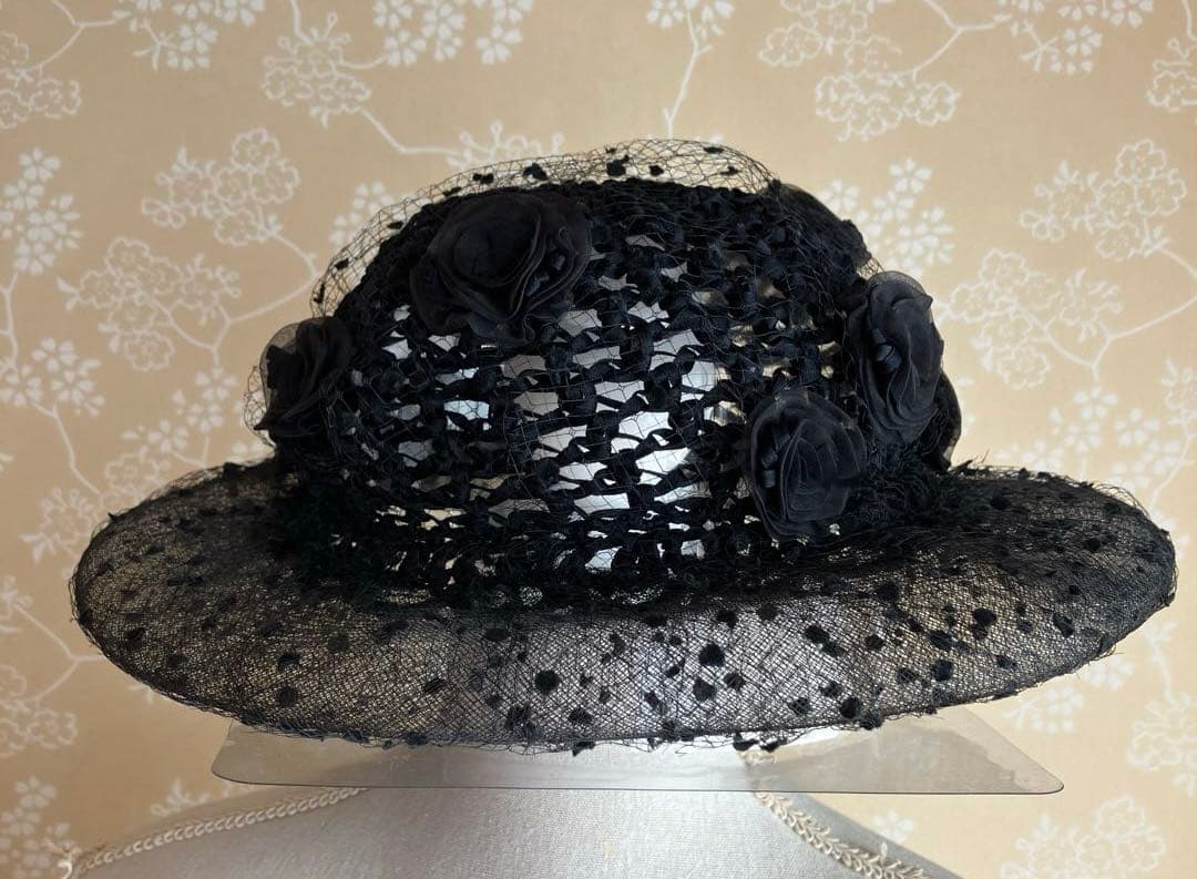 銀座ボーグ シルク土台 レースとチュールの帽子 - メルカリ