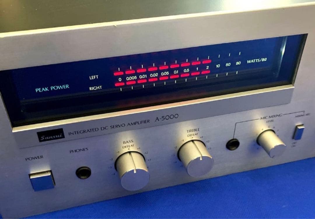 Sansui プリメインアンプ A-5000 サンスイ 動作品 パワーメーター
