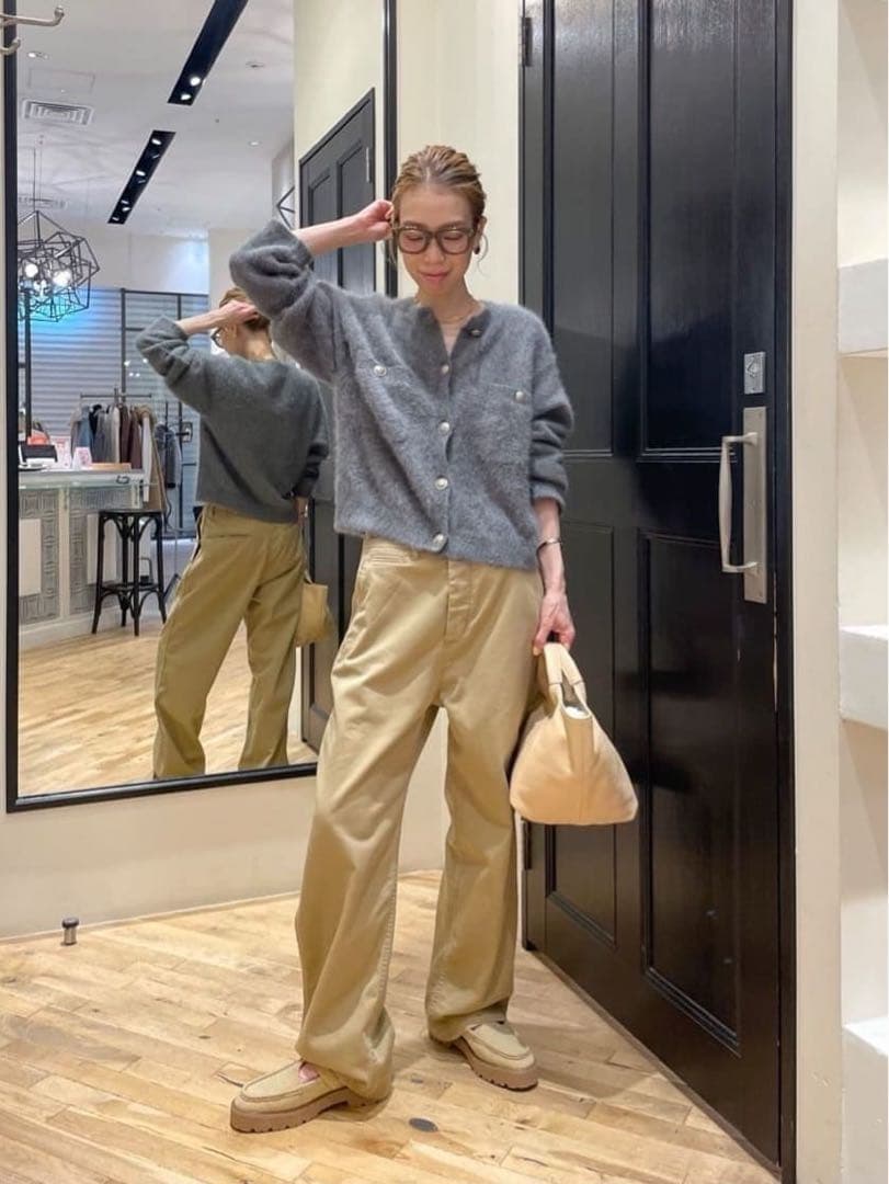 美品】2025 WhimGazetteバイオ加工チノパンツ