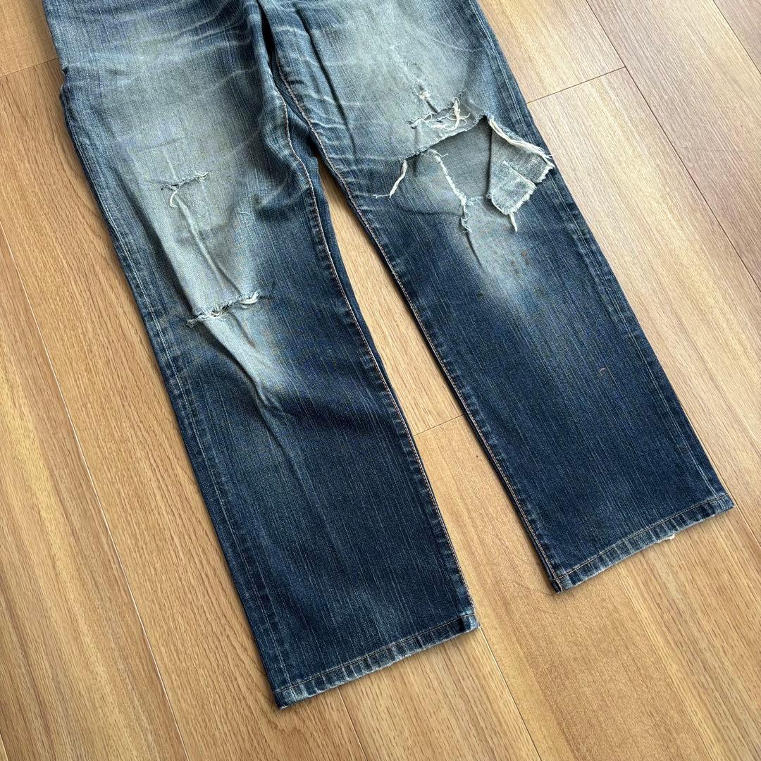 edwin archive damage denim grunge y2k - メルカリ