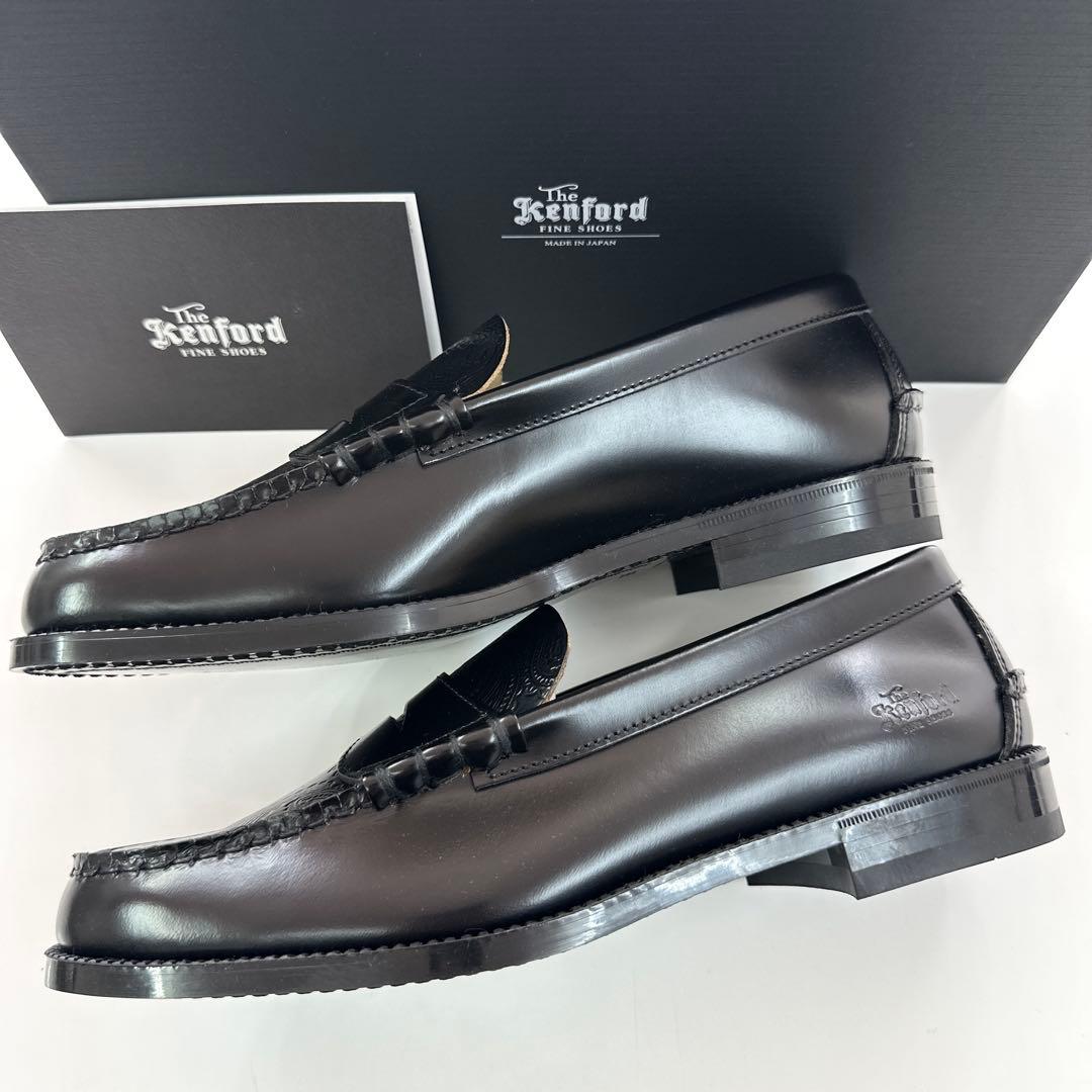 即完売品 ケンフォード エンボス ペイズリー レザー ローファー 革靴