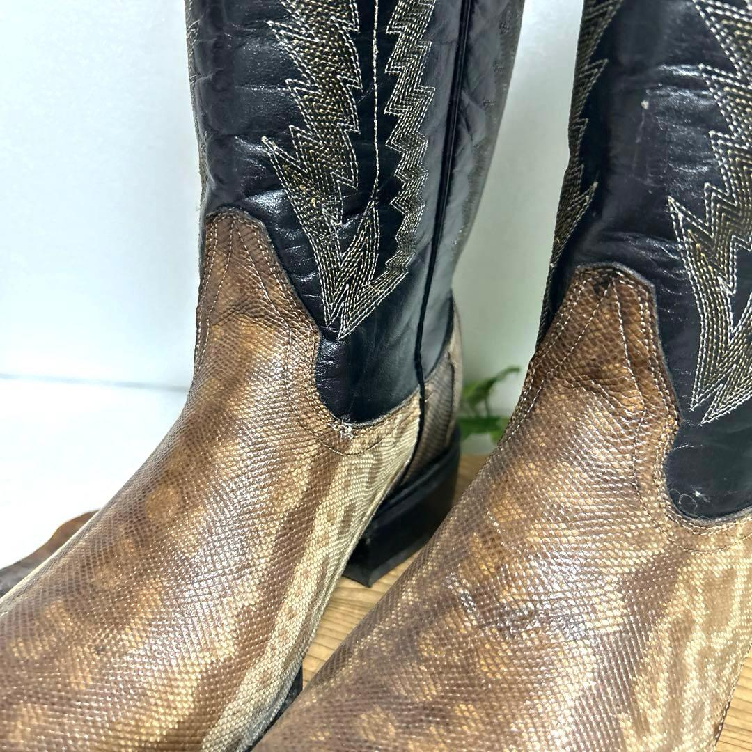 メキシコ製BOTAS JE-VERウエスタンブーツ エキゾチックレザー271/2