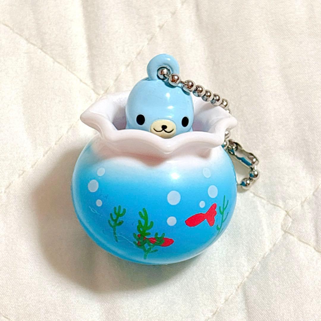 希少✨ まめゴマ フィギュア キーホルダー 金魚鉢 水色 - メルカリ