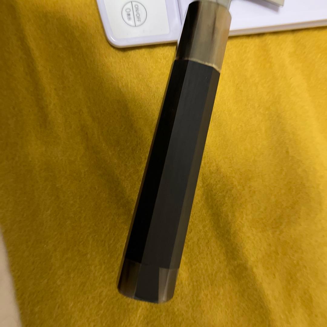 メ*0様 ①全鏡面 銀三 本焼 伝統工芸士 山塚氏 9寸牛刀 準未使用 木鞘