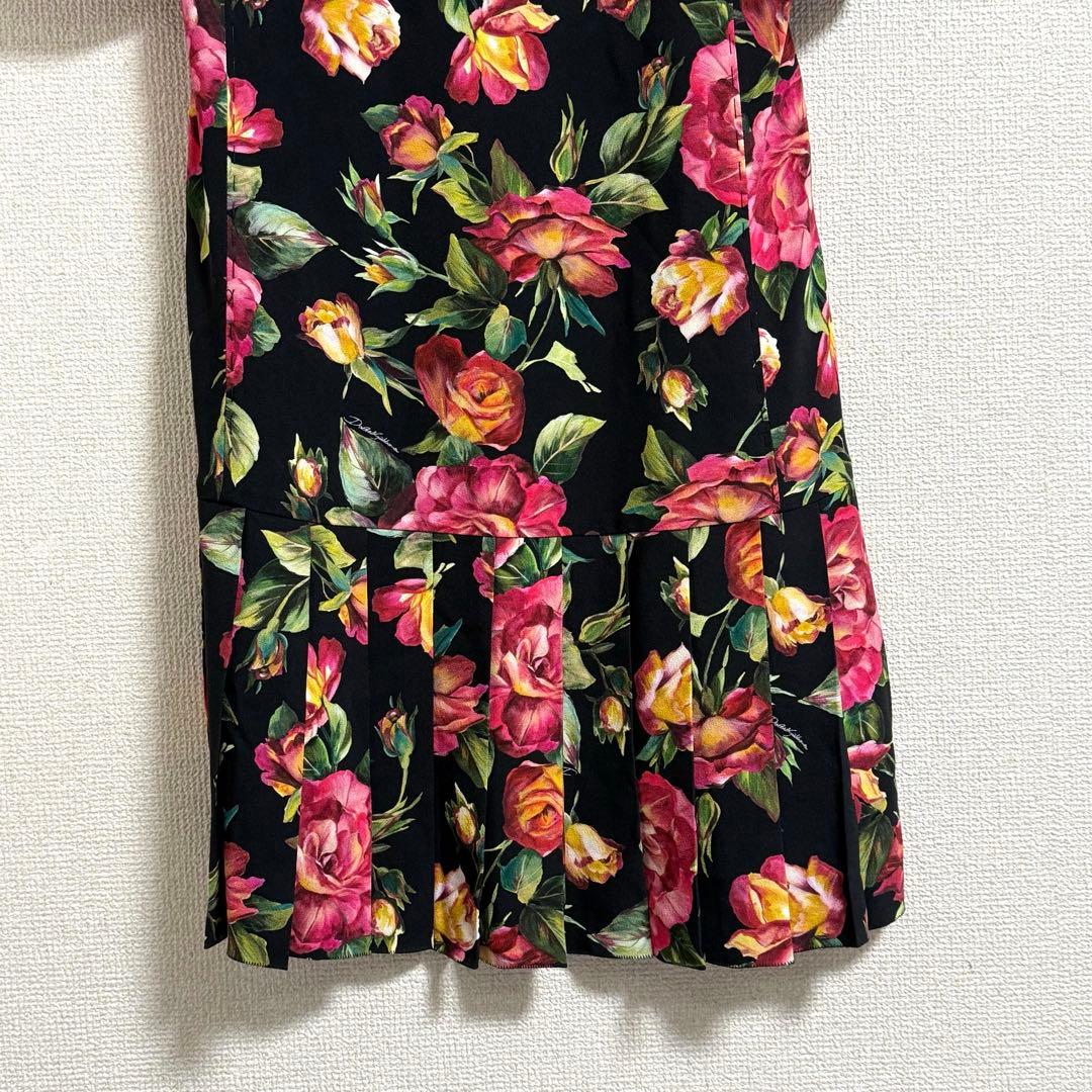 DOLCE&GABBANA ドルチェ&ガッバーナ 花柄 ローズ ワンピース S - メルカリ
