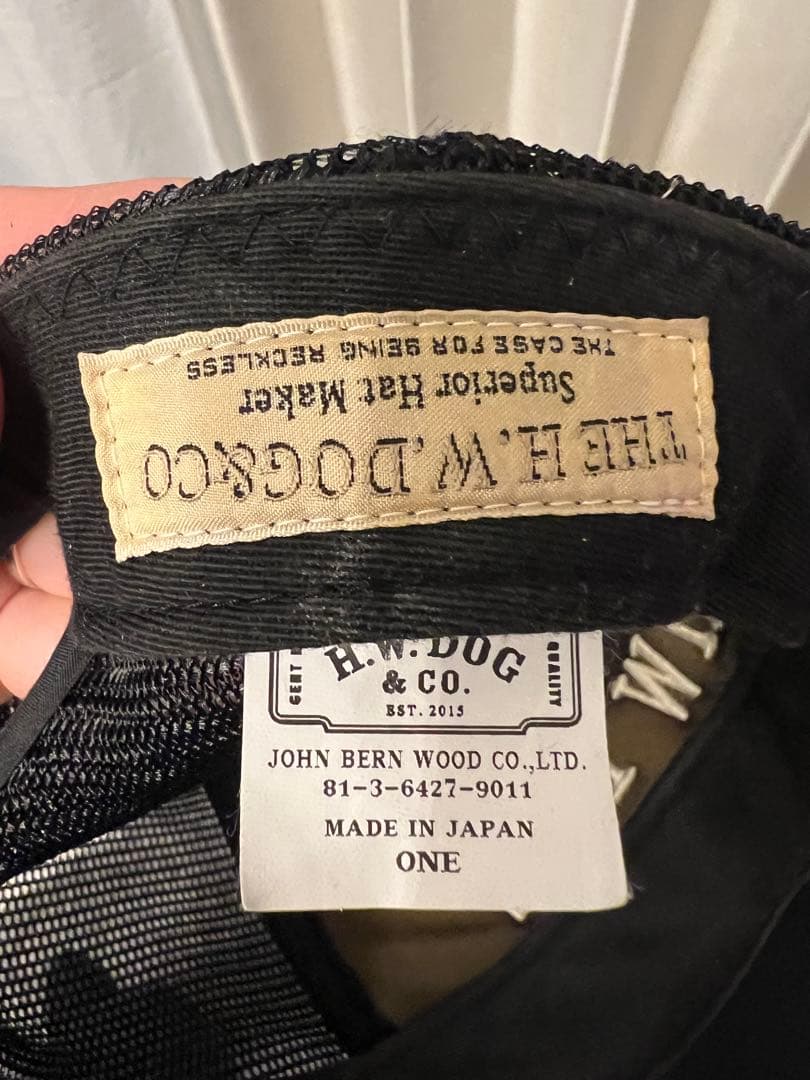 THE H.W.DOG&CO. メッシュバックキャップ ブラック