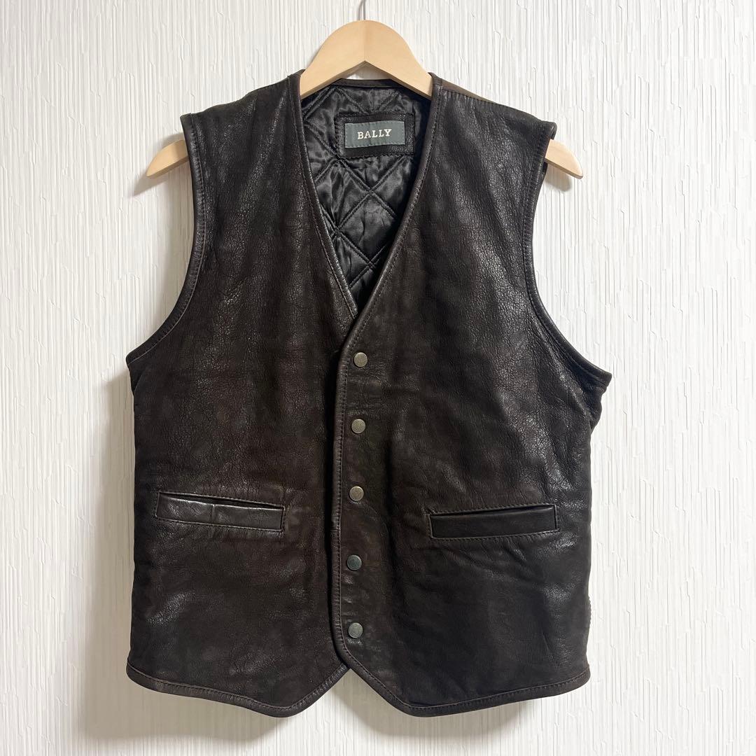 BALLY バリー　イタリア製　ヤギ革　レザーベスト　ダークブラウン BALLY/バリー_Men通販 | Easy Bally トートバッグ エバノブラウン