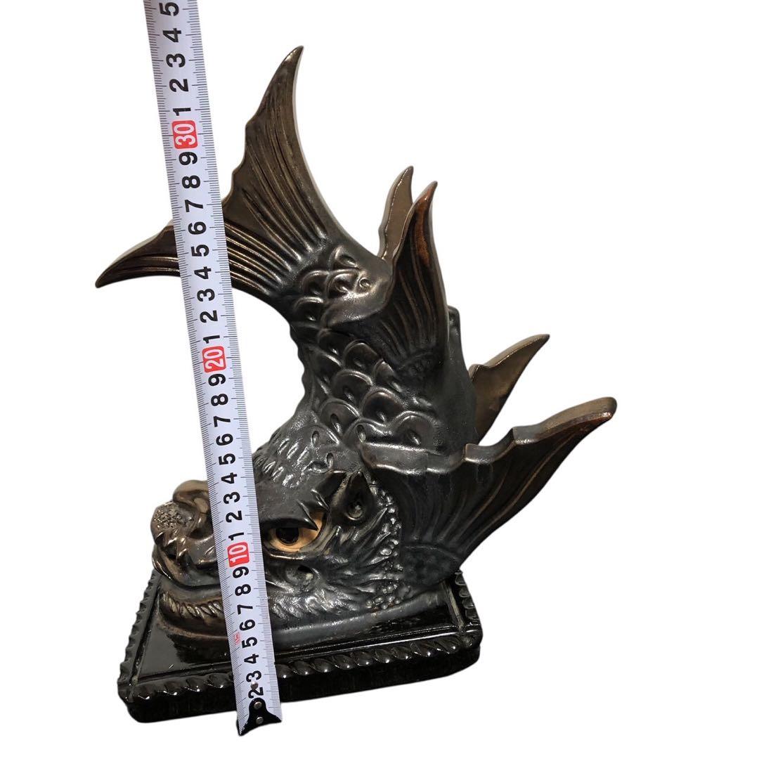シャチホコ 鯱鉾 龍 置物 魔除 瓦 鬼瓦 古民家 縁起物 厄除け - メルカリ