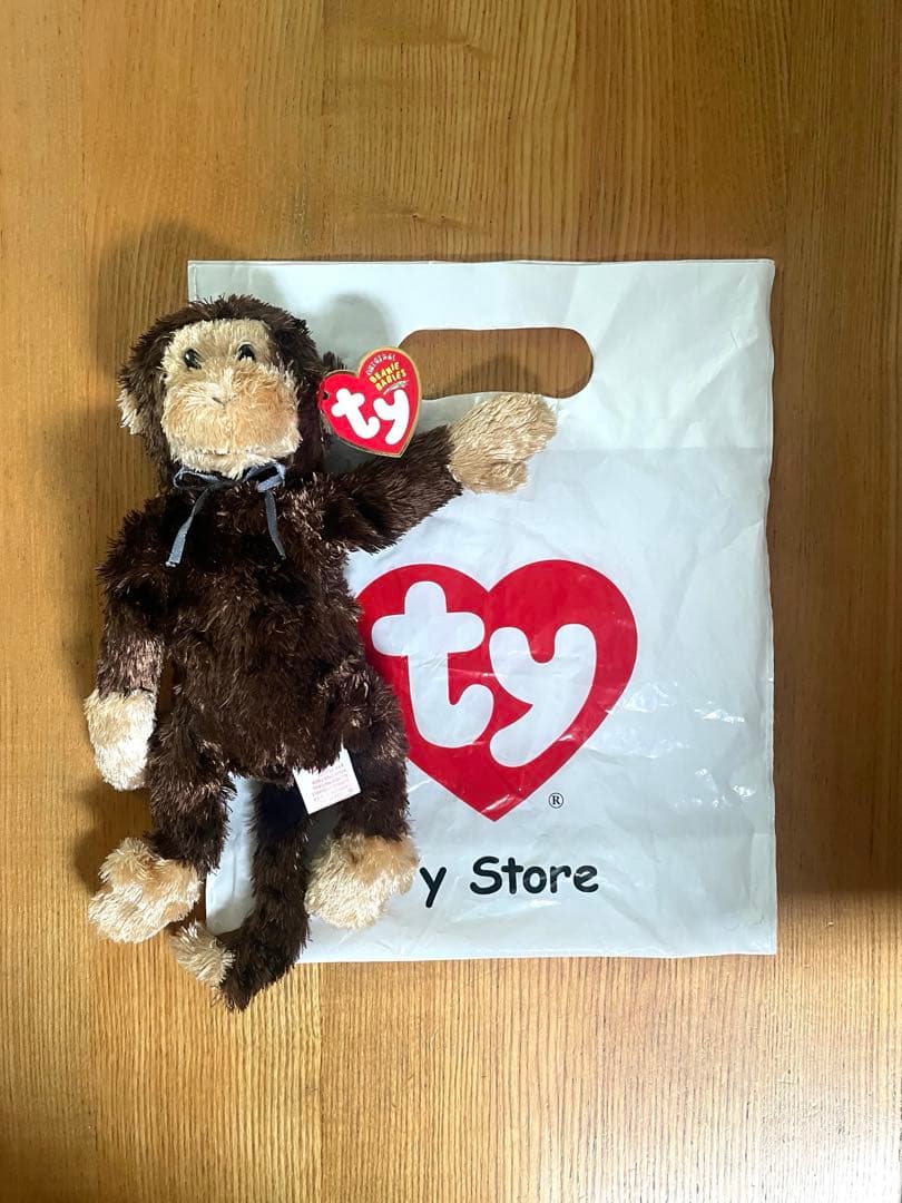 廃盤ty ぬいぐるみ サル Swinger ビーニーベイビーズ ソックモンキー