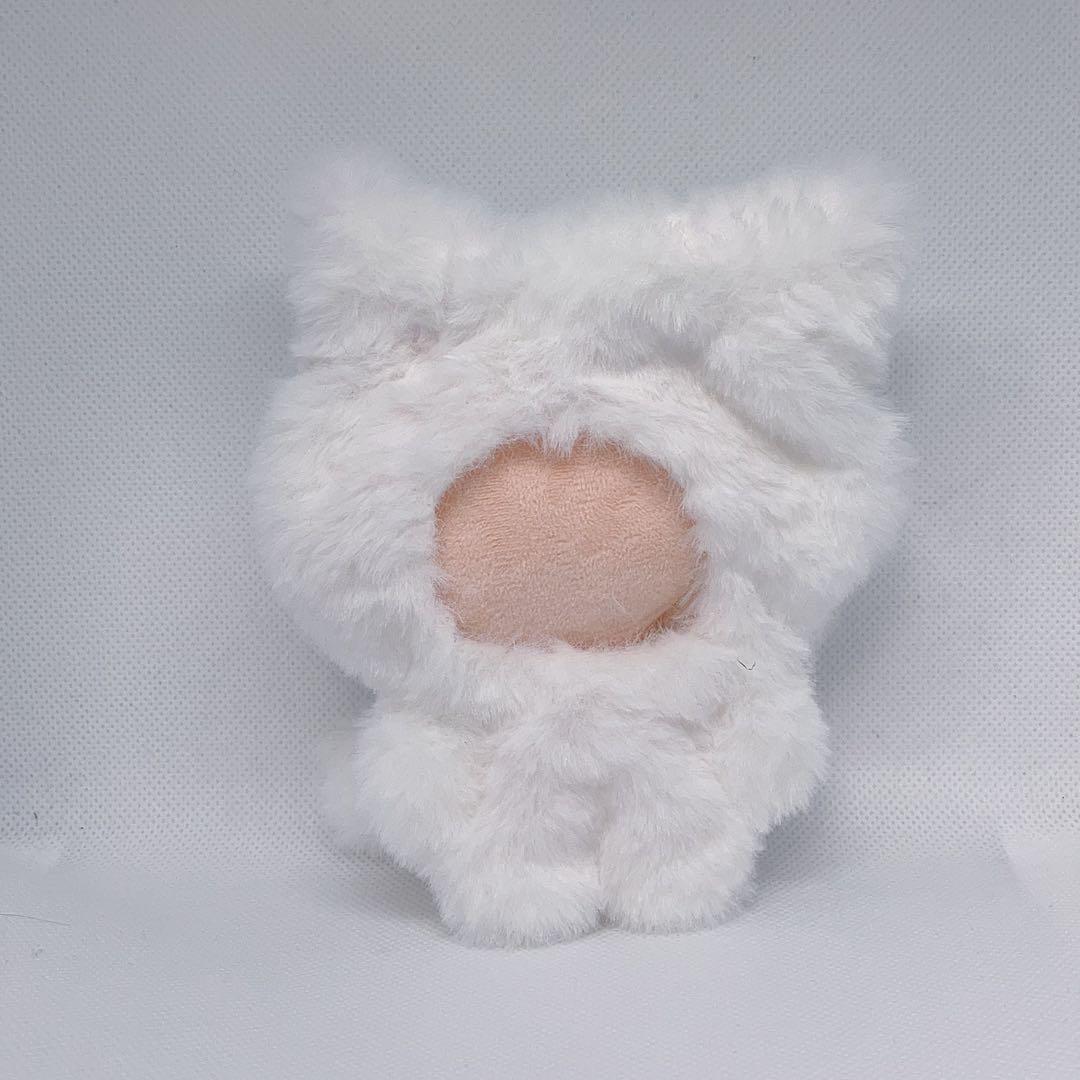 ぬい服 着ぐるみ ねこ ちびぐるみ にじぱぺっと 11cm 白 装飾無し